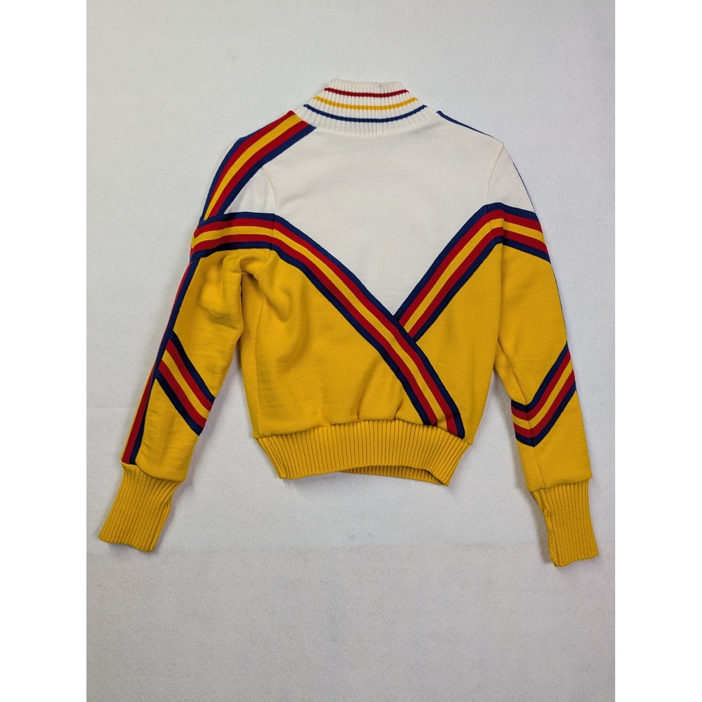 Varsity Womens Cheerleading Uniform Set 34 5-14 UCA USA Sweater Skirt Yellow - Picture 2 of 16